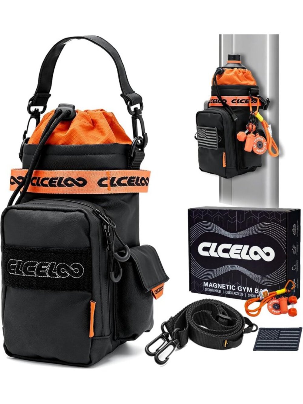 Versatile Magnetic Gym Bag with Water Bottle Holder for Active Lifestyle